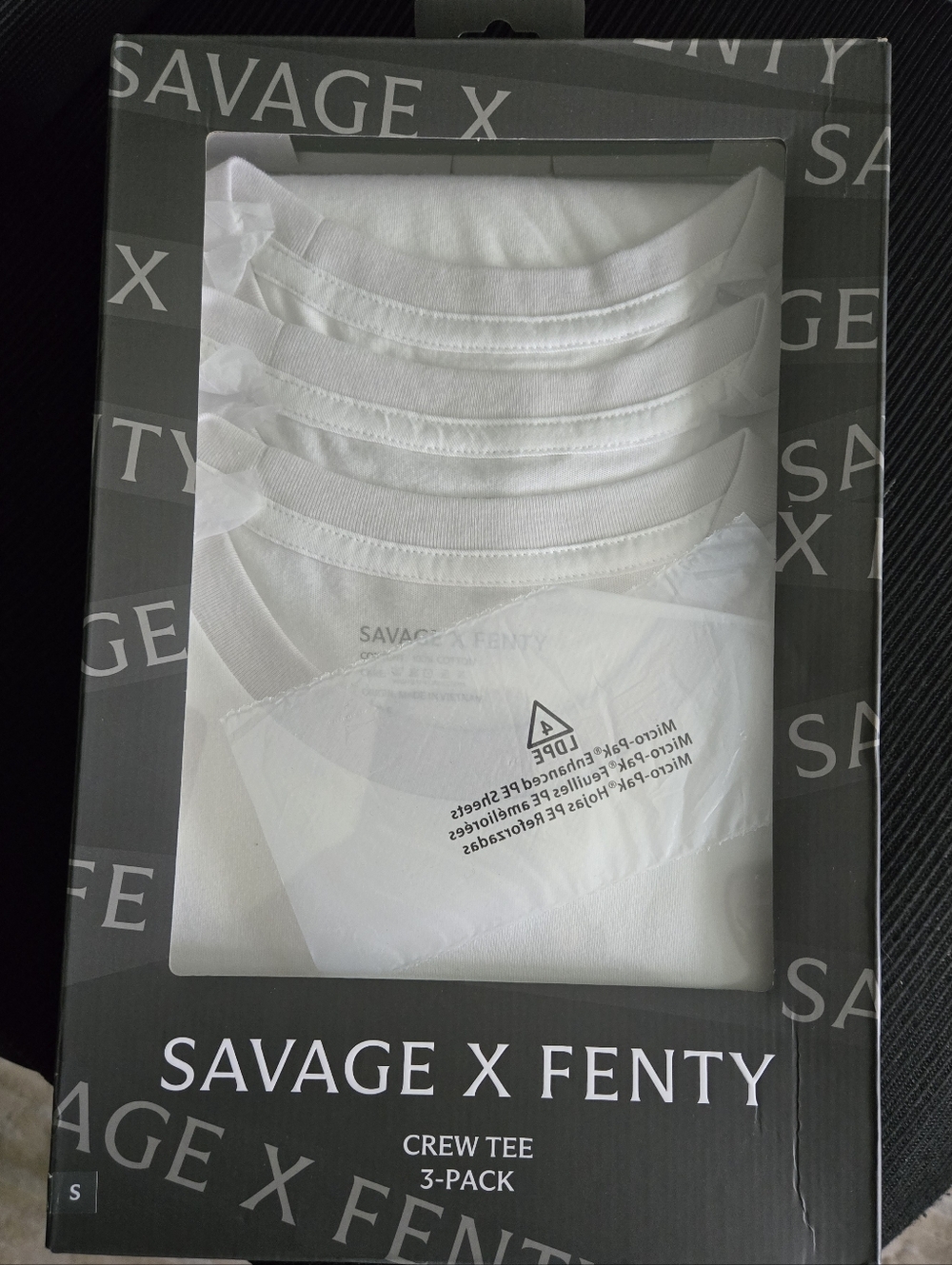 Savage X Fenty Men’s White Crew Tee 3-Pack - Classic Cotton Crew Necks